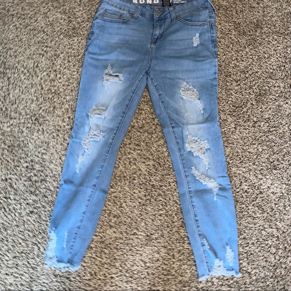 S.O.N.G Skinny Ripped Jeans - Picture 1 of 3
